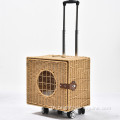 สายการบินได้รับการอนุมัติจาก Wheels Puppy Cats Carrier Case ผู้เดินเล่นเข็นเด็กรถเข็นเด็กสัตว์เลี้ยงแมวกระเป๋าเดินทาง